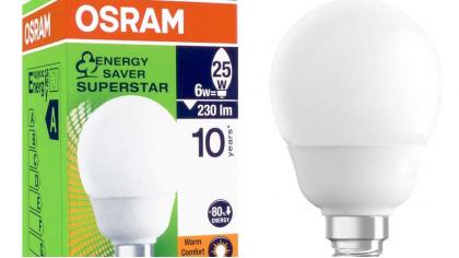 All OSRAM LED and energy-saving lamps tested are rated "good"