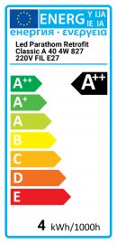 Parathom Classic A 40 4W 827 220V FIL E27 Osram