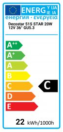 Decostar 51S STAR 20W 12V 36° GU5.3 Doppio pacchetto Osram