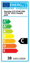 Decostar 51S STAR 35W 12V 36° GU5.3 Doppio pacchetto Osram