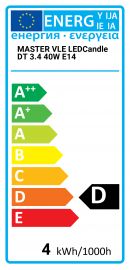 classica a LED MASTER VLE LEDCandle DT 3.4 40W E14 Philips