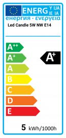Klasična LED 5W NW - nevtralno bela E14 Avide